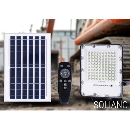 LED Hämardatav päikesepaneeliga prožektor LED/50W/3,2V 4500K IP65 must + kaugjuhtimispult