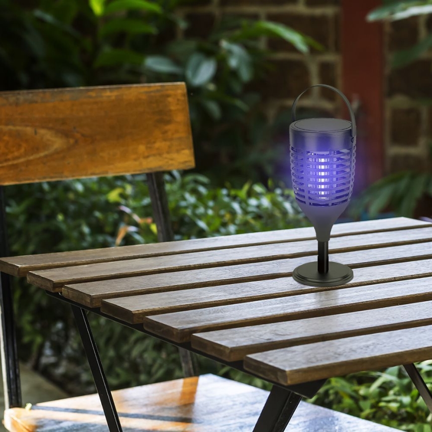 LED Päikesepaneeliga putukalõks 3-ühes LED/1,3W/3,7V IP24 20 mm 2200 mAh