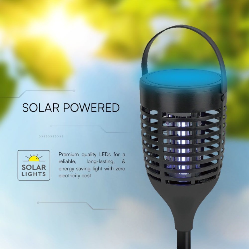 LED Päikesepaneeliga putukalõks 3-ühes LED/1,3W/3,7V IP24 20 mm 2200 mAh