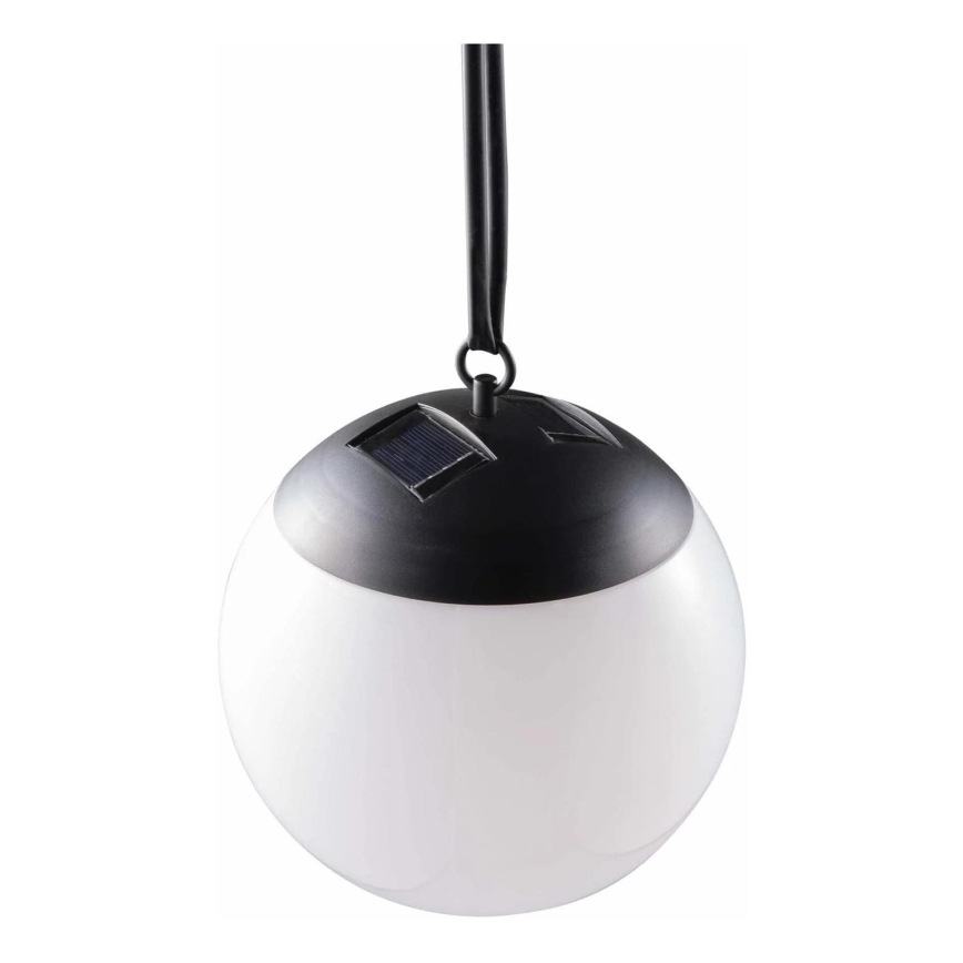 LED Päikesepaneeliga rippvalgusti KIARA LED/1,2V 600 mAh IP44 must