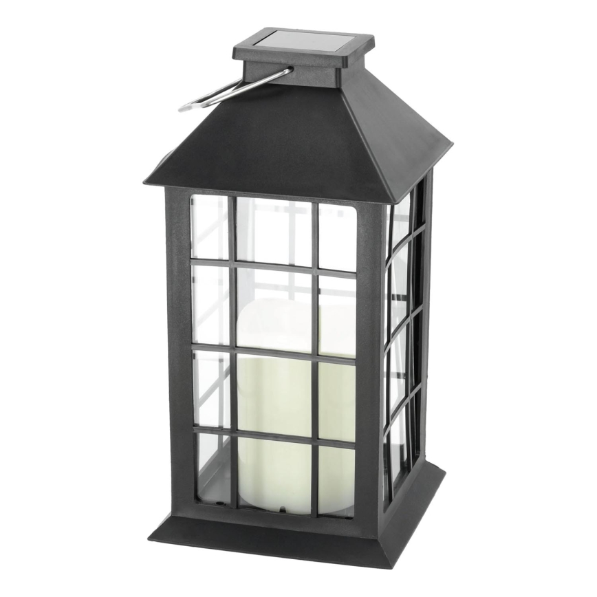 LED Päikesepaneeliga rippvalgusti LED/0,02W/1,2V 1xAA 2700K IP44 200 mAh must
