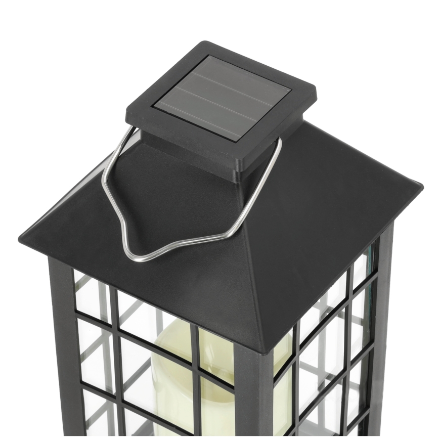 LED Päikesepaneeliga rippvalgusti LED/0,02W/1,2V 1xAA 2700K IP44 200 mAh must