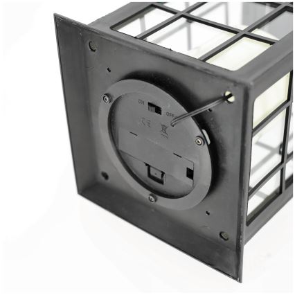 LED Päikesepaneeliga rippvalgusti LED/0,02W/1,2V 1xAA 2700K IP44 200 mAh must