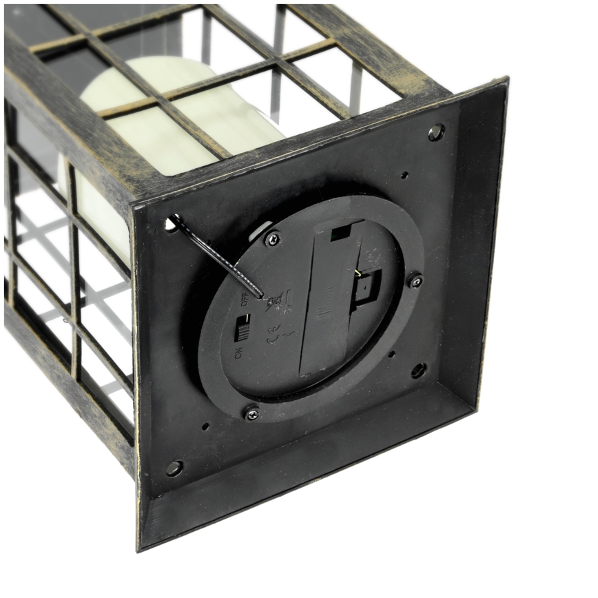 LED Päikesepaneeliga rippvalgusti LED/0,02W/1,2V 1xAA 2700K IP44 200 mAh paatina