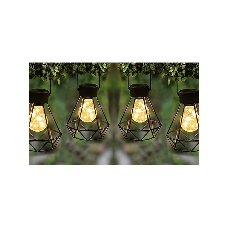 LED Päikesepaneeliga rippvalgusti LED/0,1W/1,2V 600 mAh d. 13 cm