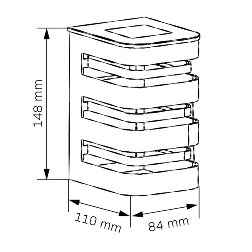 LED Päikesepaneeliga seinavalgusti AGIDE LED/1,2V 300 mAh IP44