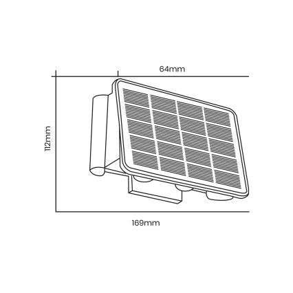 LED Päikesepaneeliga seinavalgusti ALF LED/4W/3,2V 3000K IP54 must