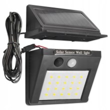 LED Päikesepaneeliga seinavalgusti anduri ja välise paneeliga LED/0,55W/3,7V IP65
