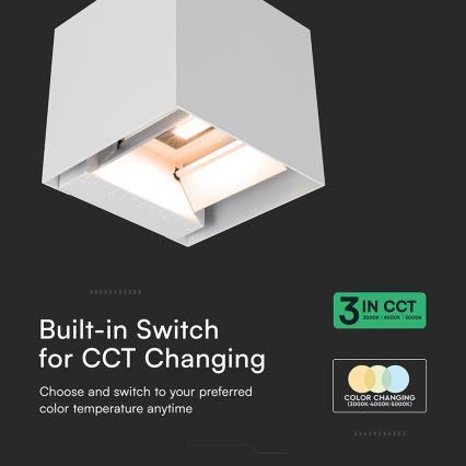 LED päikese seinavalgusti anduriga LED/9W/5V, 3000/4000/5000K, IP65, 2600 mAh, valge