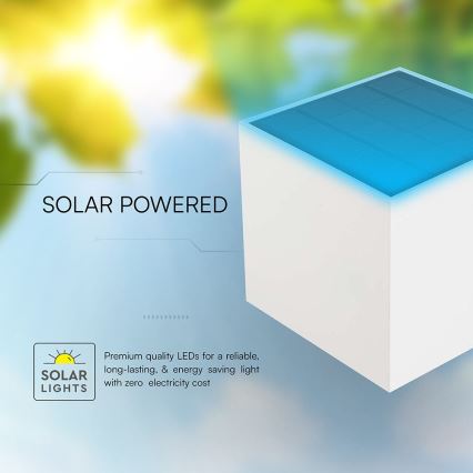 LED päikese seinavalgusti anduriga LED/9W/5V, 3000/4000/5000K, IP65, 2600 mAh, valge