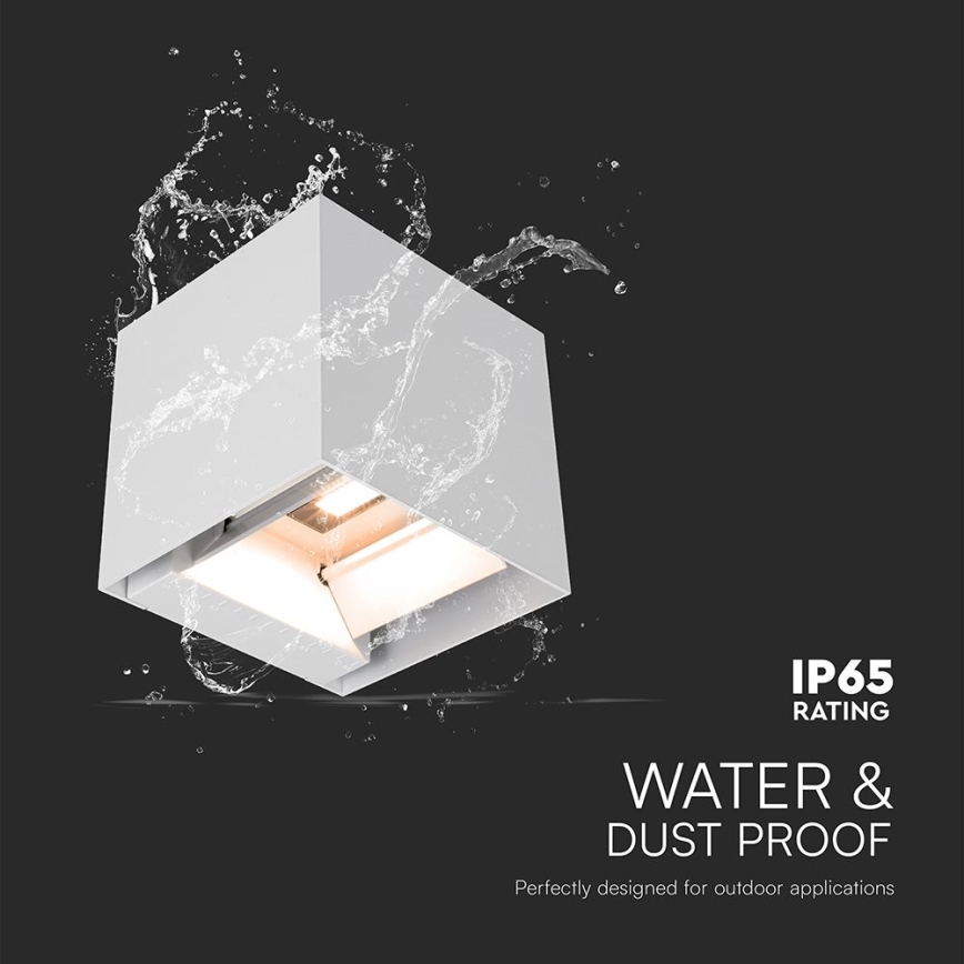 LED päikese seinavalgusti anduriga LED/9W/5V, 3000/4000/5000K, IP65, 2600 mAh, valge