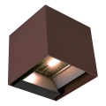 LED päikesepaneeliga seinavalgusti anduriga, 9W/3,7V, 3000/4000/5000K, IP65, 2600 mAh, pruun
