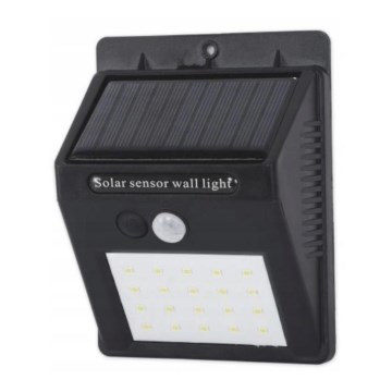 LED-päikesepaneeliga seinavalgusti anduriga LED/0,55W/3,7V 1200 mAh IP65