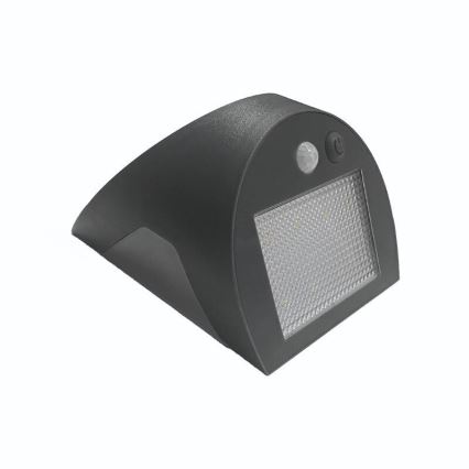 LED päikesepaneeliga seinavalgusti liikumisanduriga LED/3W/3,7V 3000/4000K 1200 mAh IP54 antratsiit