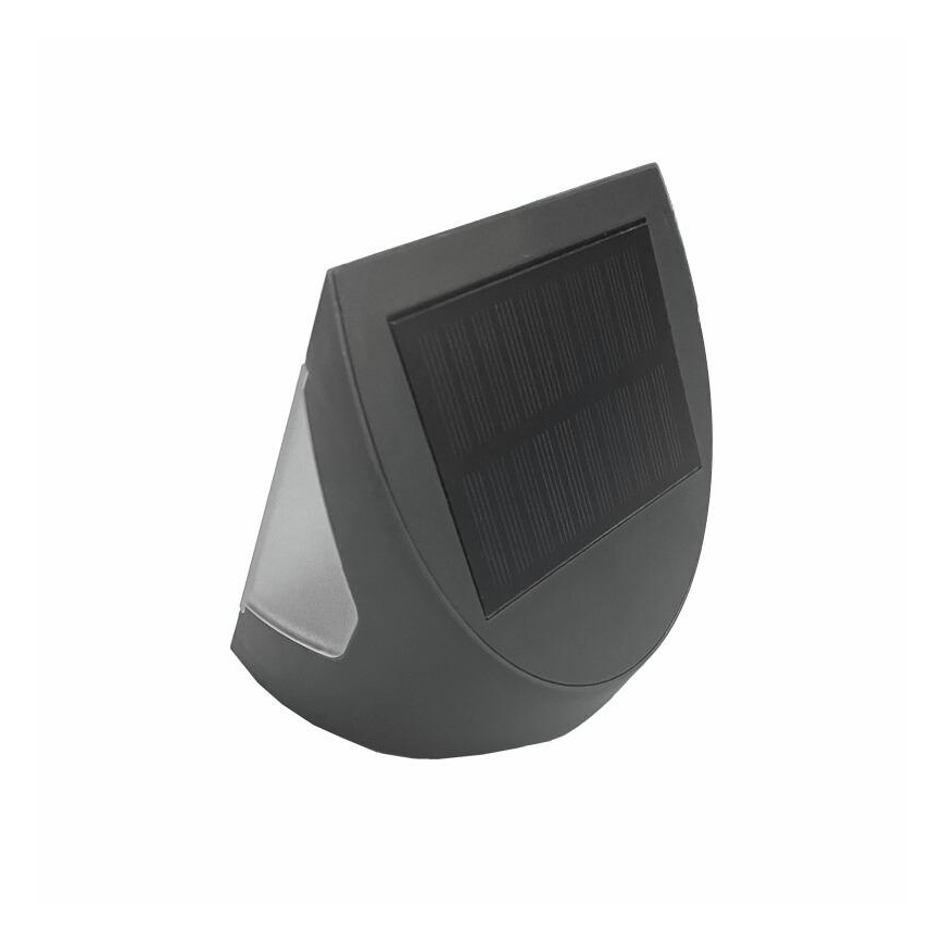 LED päikesepaneeliga seinavalgusti liikumisanduriga LED/3W/3,7V 3000/4000K 1200 mAh IP54 antratsiit