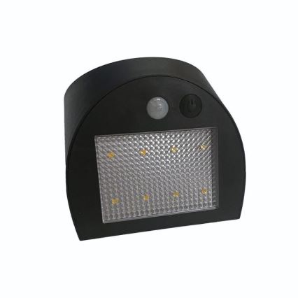 LED päikesepaneeliga seinalamp liikumisanduriga LED/3W/3,7V 3000/4000K 1200 mAh IP54 must
