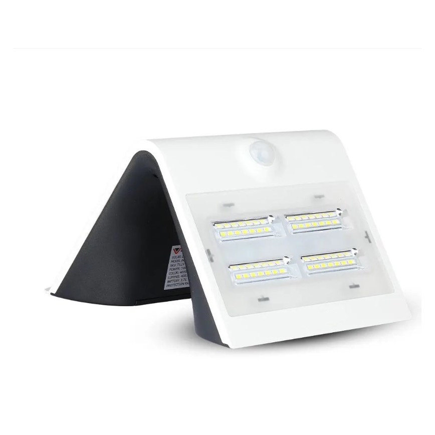 LED Päikesepaneeliga seinavalgusti anduriga LED/3W/3,7V 3000/4000K IP65 valge