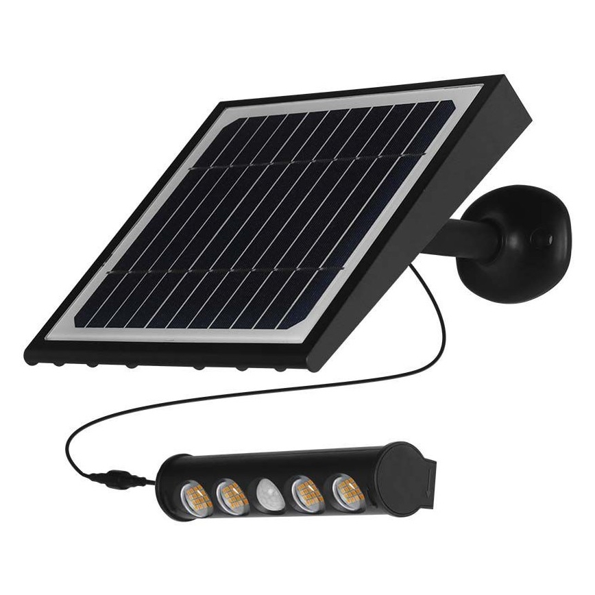 LED Päikesepaneeliga seinavalgusti anduriga LED/8W/3,7V IP65 4000K