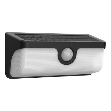LED päikesepaneeliga seinavalgusti anduriga LINK LED/5W/3,7V 2000 mAh IP65 must