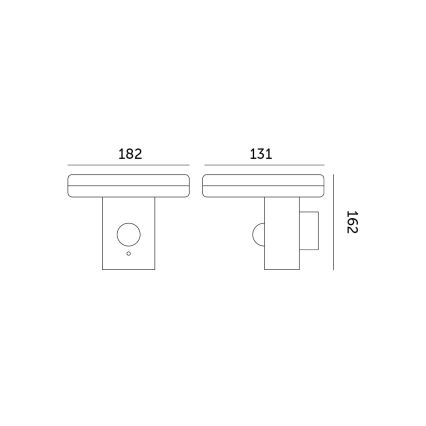 LED Päikesepaneeliga seinavalgusti anduriga SOLARIS2 LED/5,5W/3,7V 4000K IP44