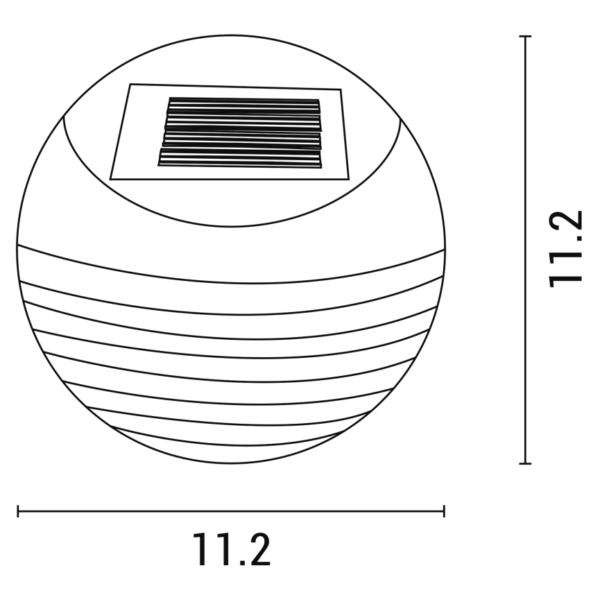 LED Päikesepaneeliga seinavalgusti koos anduriga LED/0,06W/1,2V 200mAh 3000K IP44