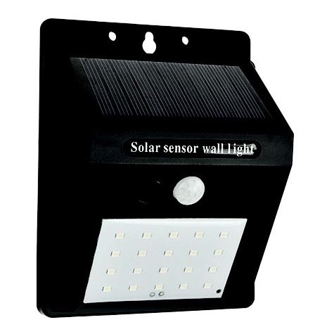 LED Päikesepaneeliga seinavalgusti koos anduriga LED/0,55W/3,7V 1200mAh 6500K IP65