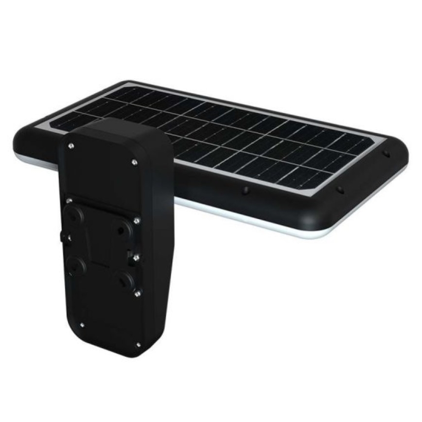 LED Päikesepaneeliga seinavalgusti koos anduriga LED/15W/3,2V 4000K/6000K IP65 6000 mAh must
