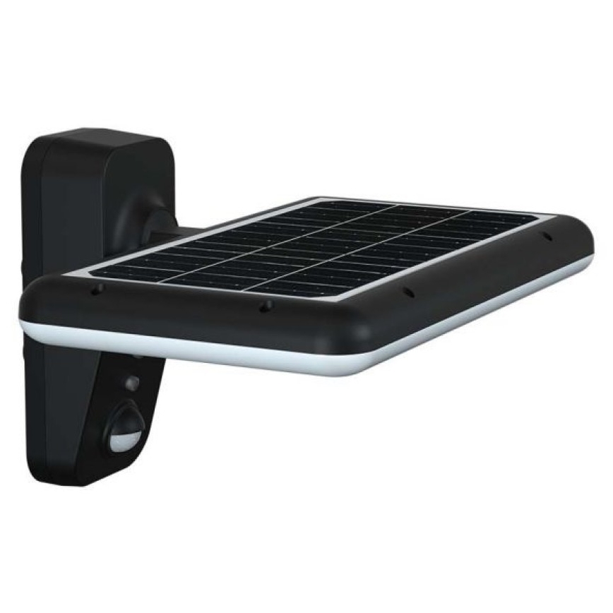 LED Päikesepaneeliga seinavalgusti koos anduriga LED/15W/3,2V 4000K/6000K IP65 6000 mAh must