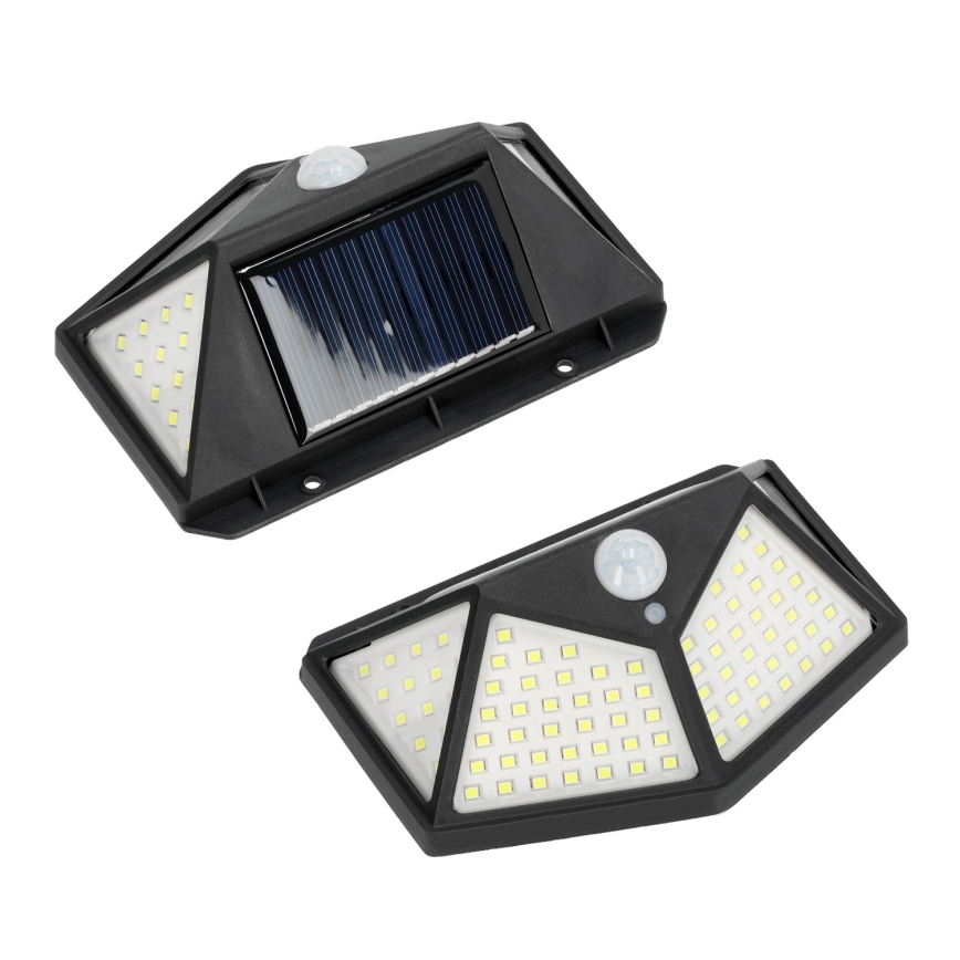 LED Päikesepaneeliga seinavalgusti koos anduriga LED/1W/3,7V 6500K IP44
