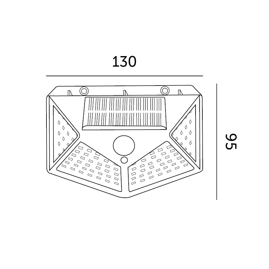 LED Päikesepaneeliga seinavalgusti koos anduriga LED/1W/3,7V 6500K IP44