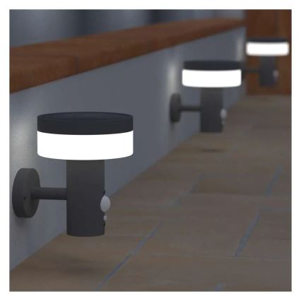 LED Päikesepaneeliga seinavalgusti koos anduriga LED/2W/3,7V 1200 mAh IP44