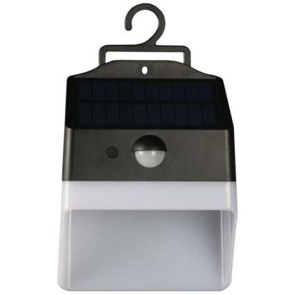LED Päikesepaneeliga seinavalgusti koos anduriga LED/2W/3,7V 4000K IP65 1200 mAh