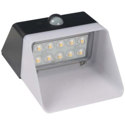LED Päikesepaneeliga seinavalgusti koos anduriga LED/2W/3,7V 4000K IP65 1200 mAh