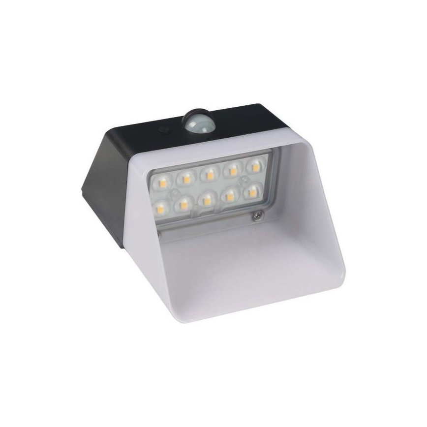 LED Päikesepaneeliga seinavalgusti koos anduriga LED/2W/3,7V 4000K IP65 1200 mAh