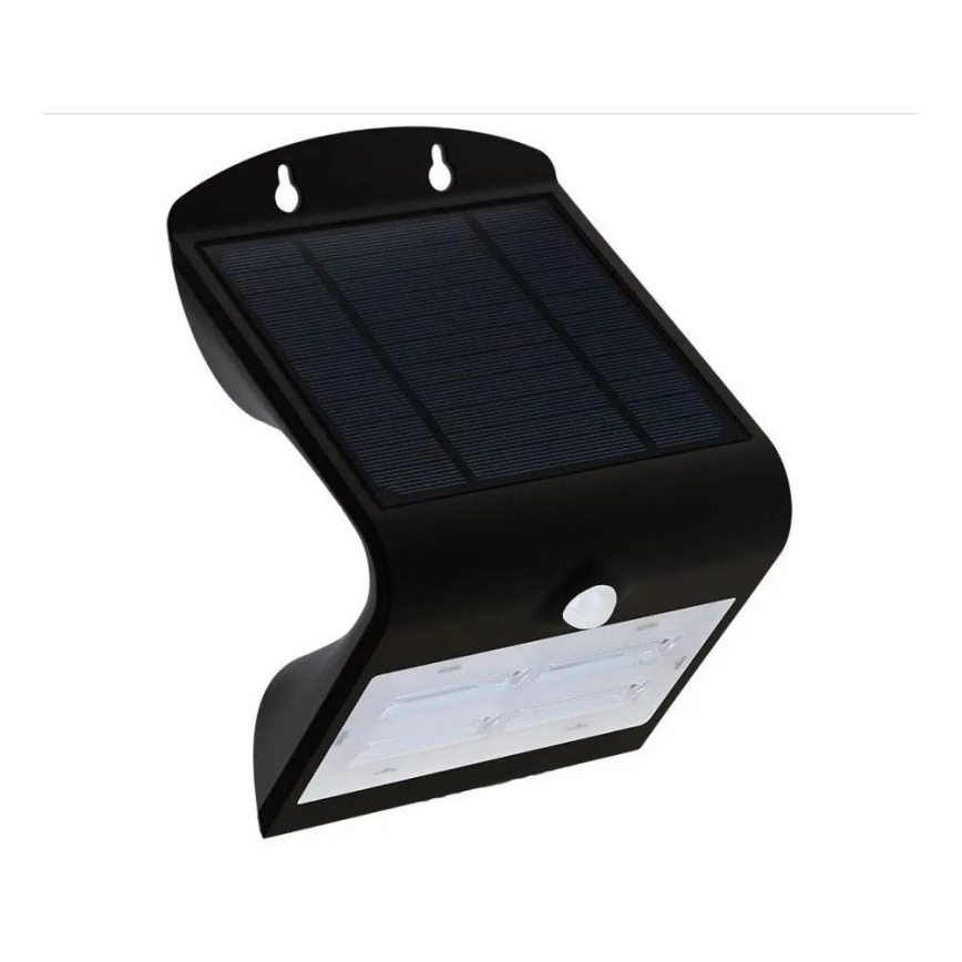 LED Päikesepaneeliga seinavalgusti koos anduriga LED/3W/3,7V 3000/4000K IP65 must