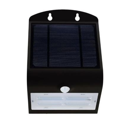 LED Päikesepaneeliga seinavalgusti koos anduriga LED/3W/3,7V 3000/4000K IP65 must