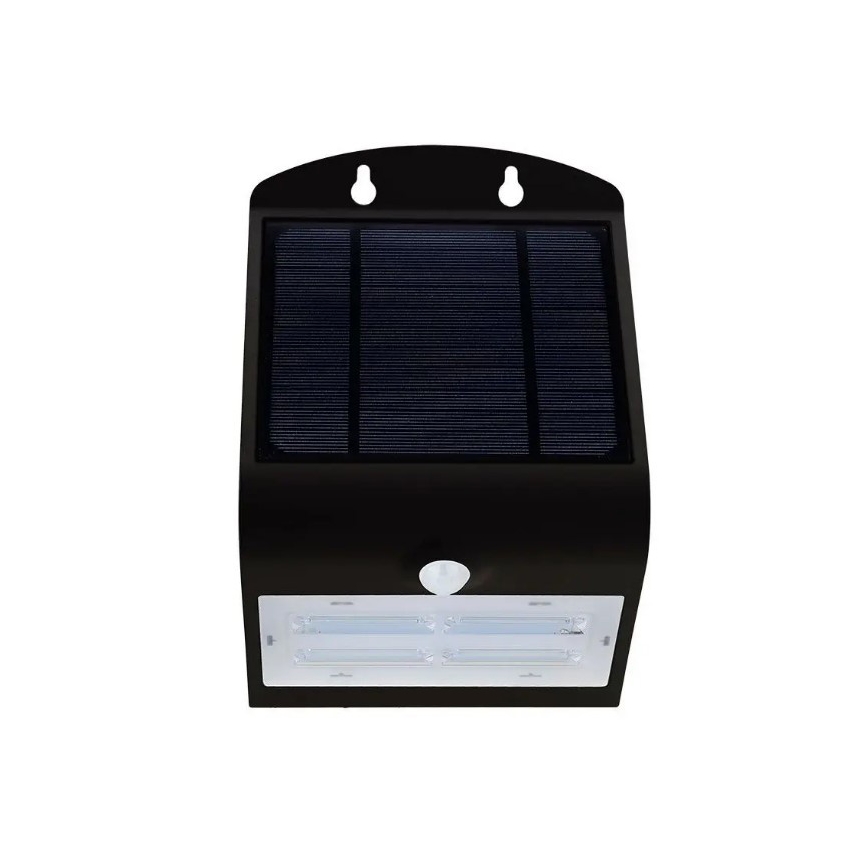 LED Päikesepaneeliga seinavalgusti koos anduriga LED/3W/3,7V 3000/4000K IP65 must