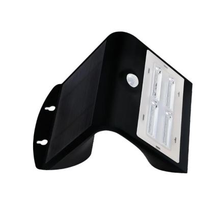 LED Päikesepaneeliga seinavalgusti koos anduriga LED/3W/3,7V 3000/4000K IP65 must