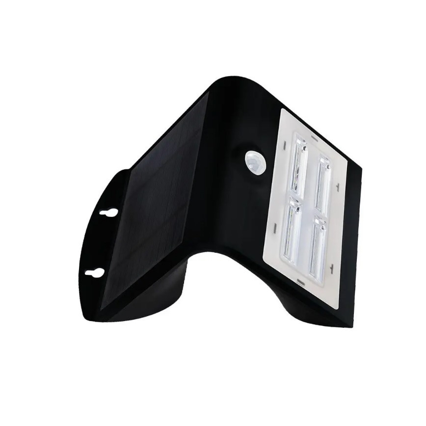 LED Päikesepaneeliga seinavalgusti koos anduriga LED/3W/3,7V 3000/4000K IP65 must
