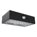 LED Päikesepaneeliga seinavalgusti koos anduriga LED/3W/3,7V 3000K/4000K IP65 1200 mAh must