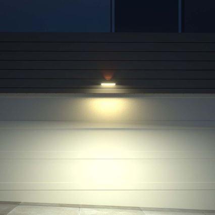 LED Päikesepaneeliga seinavalgusti koos anduriga LED/3W/3,7V 3000K/4000K IP65 1200 mAh must