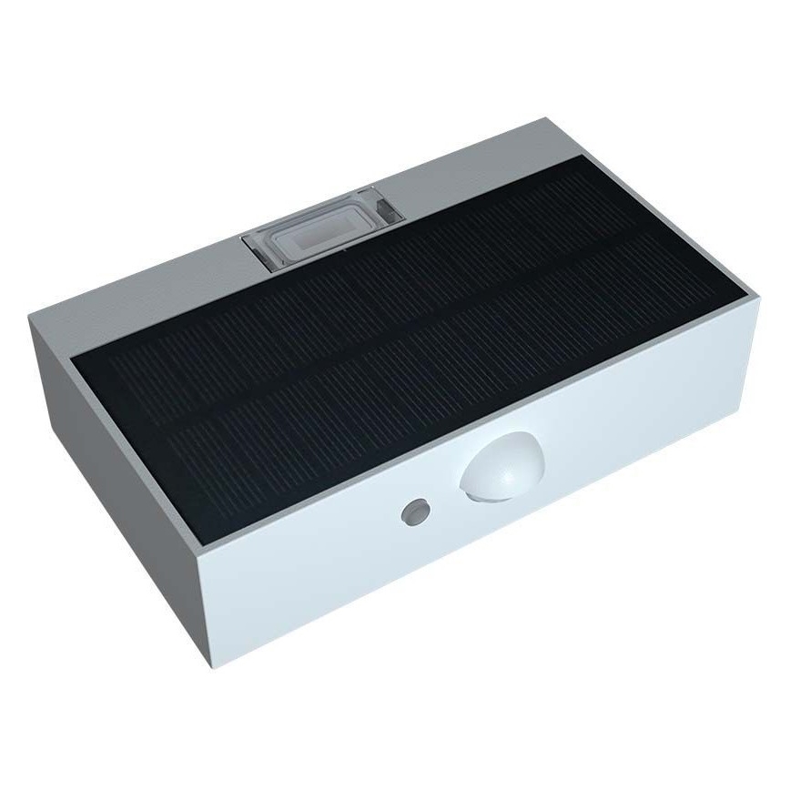 LED Päikesepaneeliga seinavalgusti koos anduriga LED/3W/3,7V 3000K/4000K IP65 valge