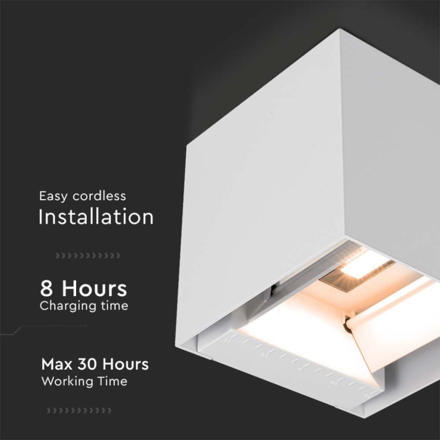 LED Päikesepaneeliga seinavalgusti koos anduriga LED/3W/3,7V IP65 4000K 2600 mAh valge