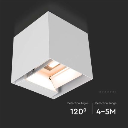 LED Päikesepaneeliga seinavalgusti koos anduriga LED/3W/3,7V IP65 4000K 2600 mAh valge