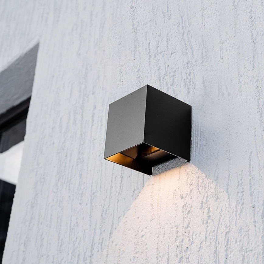 LED Päikesepaneeliga seinavalgusti koos anduriga LED/3W/3,7V IP65 4000K must