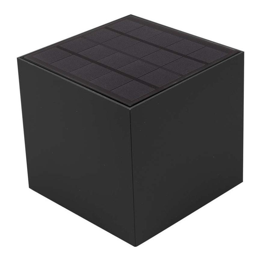 LED Päikesepaneeliga seinavalgusti koos anduriga LED/3W/3,7V IP65 4000K must