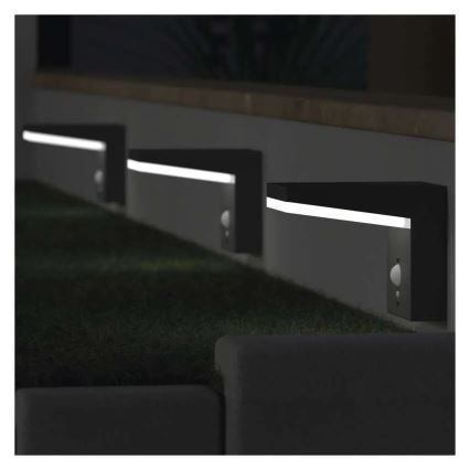 LED Päikesepaneeliga seinavalgusti koos anduriga LED/4,4W/3,7V 2200 mAh IP44