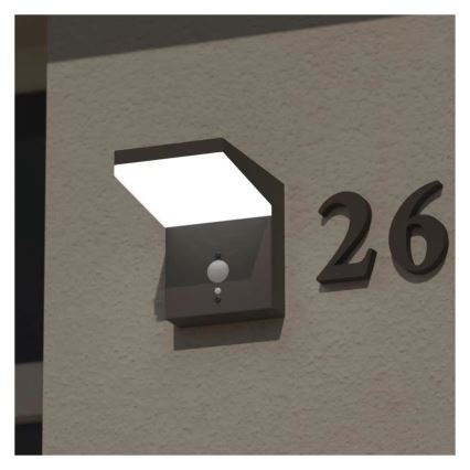 LED Päikesepaneeliga seinavalgusti koos anduriga LED/4,4W/3,7V 2200 mAh IP44