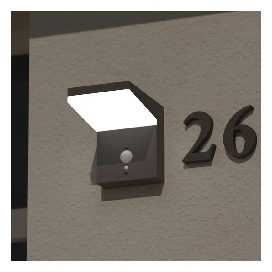 LED Päikesepaneeliga seinavalgusti koos anduriga LED/4,4W/3,7V 2200 mAh IP44
