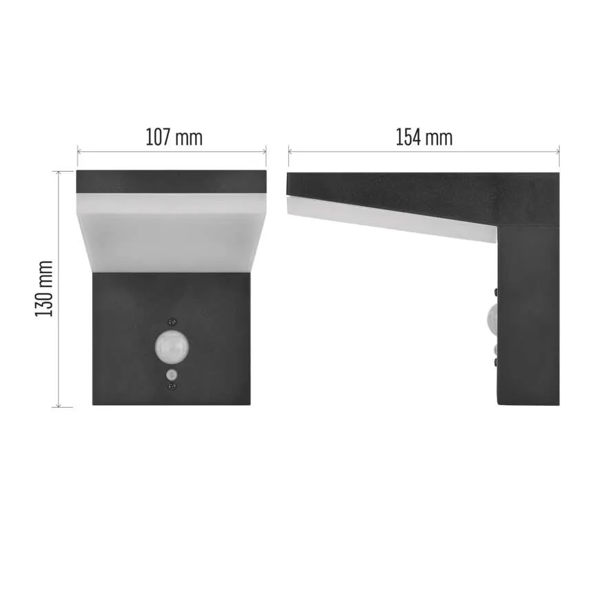 LED Päikesepaneeliga seinavalgusti koos anduriga LED/4,4W/3,7V 2200 mAh IP44